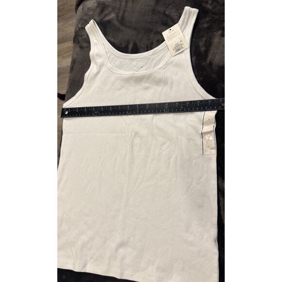 2 Bogo A New Day NWT Black And White Tank Tops Scoop Neck Cotton Fitted Large - Picture 7 of 10